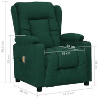 Sta-op-massagestoel stof donkergroen - thumbnail