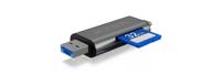 ICY BOX IB-CR200-C, SD/microSD USB 2.0 Card Reader mit Type-C® & -A und Micro-B Anschlüs USB-stick USB-C 2.0 Antraciet (mat) - thumbnail