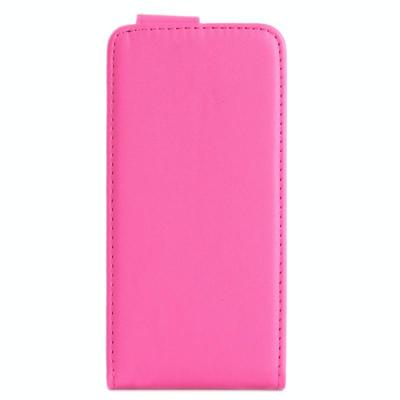 iPhone 6 & 6S vertikaal PU leren Flip Hoesje (hard roze)