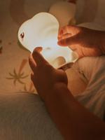 Oplaadbaar nachtlampje T-Rex wit - thumbnail