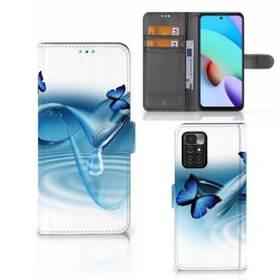 Xiaomi Redmi 10 | Telefoonhoesje | Met pasjeshouder | Vlinders Xiaomi Redmi 10 | Telefoonhoesje | Met pasjeshouder | Vlinders