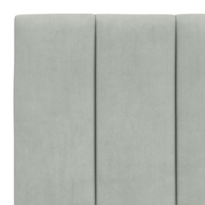 Bed met matras fluweel lichtgrijs 80x200 cm - thumbnail