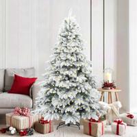 VidaXL Kunstkerstboom met 300 led met standaard wit 180 cm pe en pvc - thumbnail