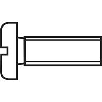 TOOLCRAFT 839652 Cilinderkopschroeven M2 20 mm Sleuf DIN 84 Staal Verzinkt 100 stuk(s) - thumbnail