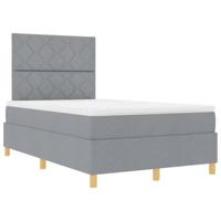 Boxspringbed met Matras Lichtgrijs 120x200 cm Stof - thumbnail