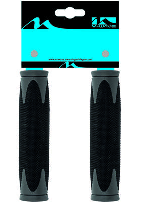 M-Wave Handvatset atb zwart/grjs 130mm 2-componenten