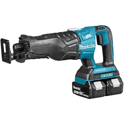 Makita djr360pt2 - 2x18 v reciprozaag 5,0 ah accu (2 st), duo snellader, koffer Makita djr360pt2 - 2x18 v reciprozaag 5,0 ah accu (2 st), duo snellader, koffer