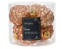Denappel glas d5h7 cm rose ass 6st kerst Decoris - Decoris - thumbnail