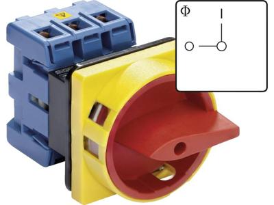 Kraus & Naimer KG100.T203/01.E Lastscheidingsschakelaar Uitschakelbaar 100 A 1 x 90 ° Rood, Geel 1 stuk(s)