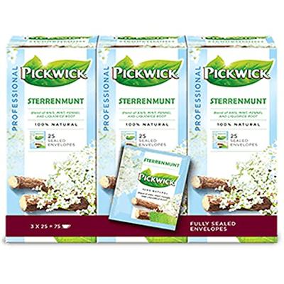 Thee Pickwick sterrenmunt 25x2gr met envelop | 3 stuks