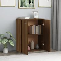 Dressoir 60x30x75 cm bewerkt hout bruineikenkleurig - thumbnail