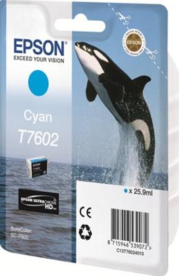 Epson T7602 Cartridge Cyaan