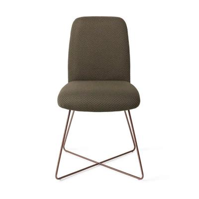 Jesper Home Eetkamerstoel 'Taiwa' Cross Rose, kleur Jungle Jewel