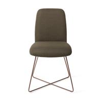 Jesper Home Eetkamerstoel 'Taiwa' Cross Rose, kleur Jungle Jewel - thumbnail