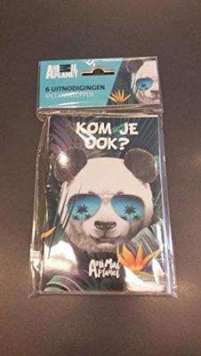 Animal Planet Uitnodigingen panda, 6st.