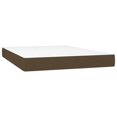 Boxspring met matras stof donkerbruin 160x200 cm
