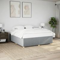 Bedframe zonder matras stof lichtgrijs 180x200 cm - thumbnail