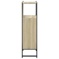 Badkamerkast 33x33x120,5 cm bewerkt hout sonoma eikenkleurig - thumbnail