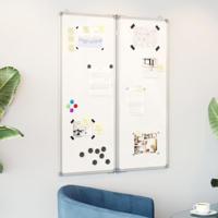 VidaXL Whiteboard magnetisch inklapbaar 80x100x1,7 cm aluminium - thumbnail