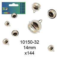 Vaessen Creative • bellen met oog zilver 14mm 144pcs - thumbnail