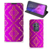Telefoon Hoesje Motorola One Zoom Barok Roze - thumbnail