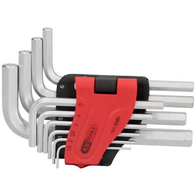 KS Tools 151.5080 Inbus Haakse schroevendraaierset 1.5 mm, 2 mm, 2.5 mm, 3 mm, 4 mm, 5 mm, 6 mm, 7 mm, 8 mm, 10 mm 10-delig