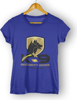 T-shirt Unisex Blauw - K9 Securitydogs - thumbnail