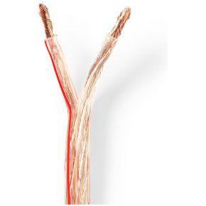 Speaker-Kabel | 2x 6,00 mm2 | 100 m | Folieverpakking | Transparant