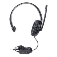 Manhattan Mono USB-Headset Over-Ear kabelgebunden USB-A-Stecker Lautstärkeregelung schwarz Over Ear headset Kabel Computer Mono Zwart Volumeregeling, Microfoon - thumbnail