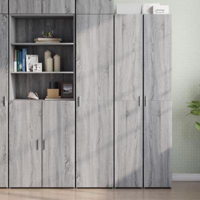 Hoge kast 40x42,5x185 cm bewerkt hout grijs sonoma eikenkleur