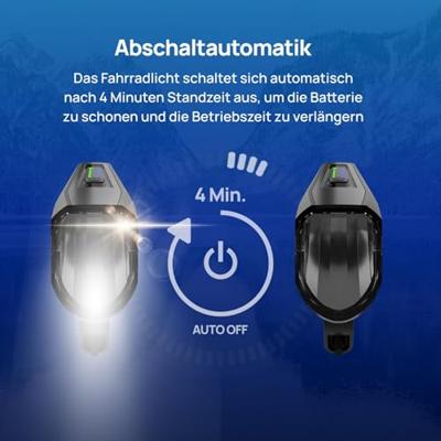 FISCHER FAHRRAD PLUS 110 + TWIN STOP Fietsverlichtingsset LED Zwart