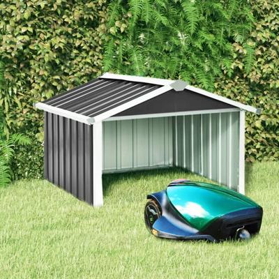 VidaXL Overkapping voor robotmaaier 92x97x63 cm staal antracietkleurig