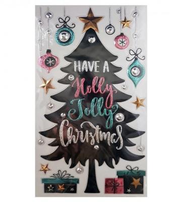 Muurstickers Pop Up kerstboom 41 x 24 cm | 24 stuks