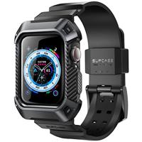 SUPCASE [Unicorn Beetle Pro] Ontworpen voor Apple Watch Series 7/6/SE/5/4 [45/44mm], robuuste beschermhoes met bandjes (zwart) - thumbnail