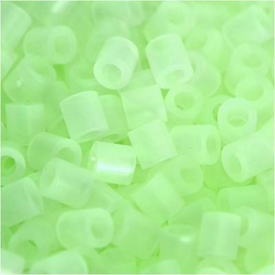NABBI Strijkkralen, afm 5x5 mm, gatgrootte 2,5 mm, medium, lichtgevend, 6000 div/ 1 doos