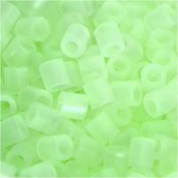 NABBI Strijkkralen, afm 5x5 mm, gatgrootte 2,5 mm, medium, lichtgevend, 6000 div/ 1 doos - thumbnail