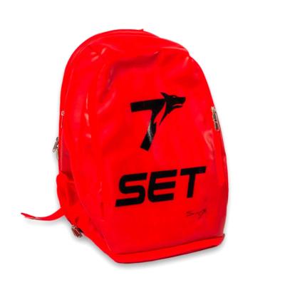 SET SANYO RED LEATHER BACKPACK