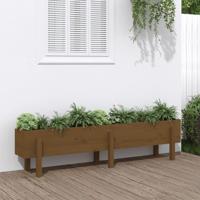 VidaXL Plantenbak verhoogd 160x30x38 cm massief grenenhout honingbruin - thumbnail