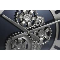 Muurklok Home ESPRIT Champagne Metaal Kristal 80 x 10 x 80 cm - thumbnail