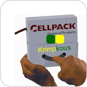 Krimpkous Cellpack 3.2-1.6mm doos 15M groengeel Krimpkous Cellpack 3.2-1.6mm doos 15M groengeel