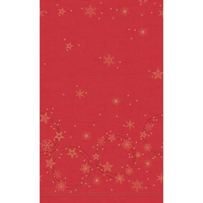 Duni Tafellaken Star Shine 138x220 cm Rood