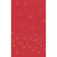 Duni Tafellaken Star Shine 138x220 cm Rood - thumbnail