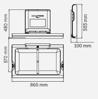 Mediclinics Mediclinics babyverschoontafel horizontaal CP0016H - wit - thumbnail