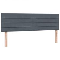 Boxspring met matras fluweel donkergrijs 140x210 cm - thumbnail