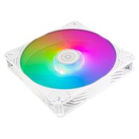 SilverStone shark force 140 argb case fan (wit, 140 x 140 x 25 mm, pwm, 4-1 pin argb (5v led)) - thumbnail