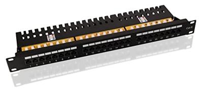 VALUE Cat.6 (Class E) 19 patchpaneel, 24P, onafgeschermd, zwart