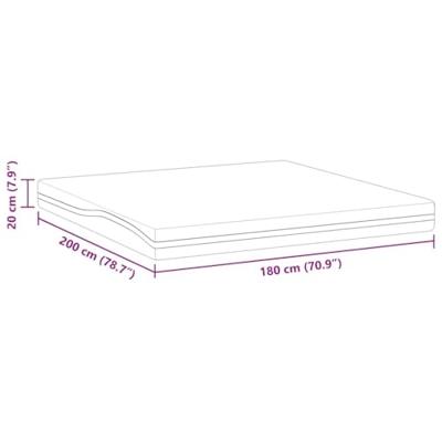 Matrassen Wit, Grijs 180 x 200 cm 100% polyester jacquard stof Matrassen Wit, Grijs 180 x 200 cm 100% polyester jacquard stof