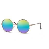 CWI zonnebril dames rond randloos cat. 3 goud/regenboog - thumbnail