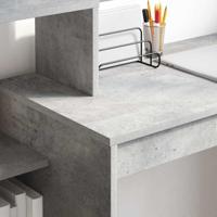 Bureau met plank Betongrijs 100 x 40 x 90 cm Bewerkt hout - thumbnail