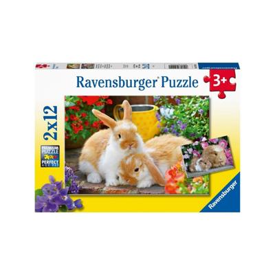 Ravensburger puzzel Knuffeltijd 2x12 stukjes